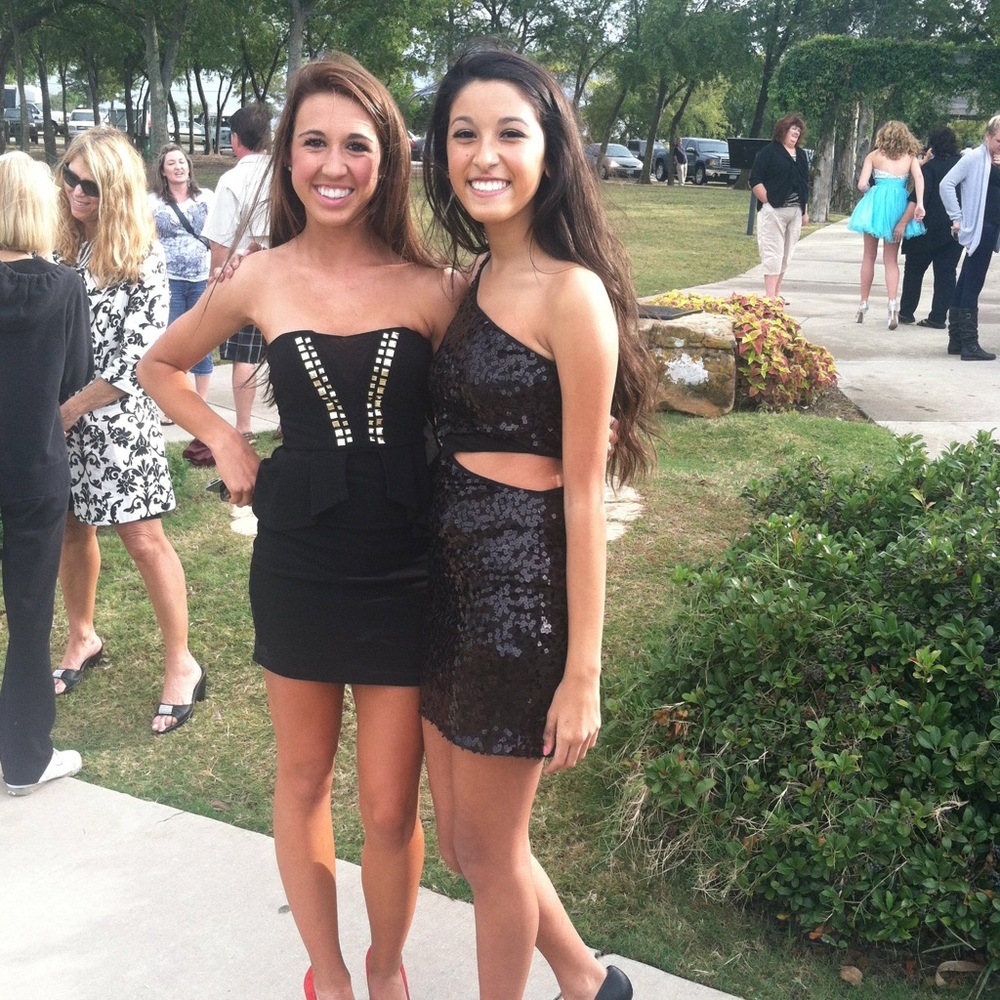 Black one shouldered dress